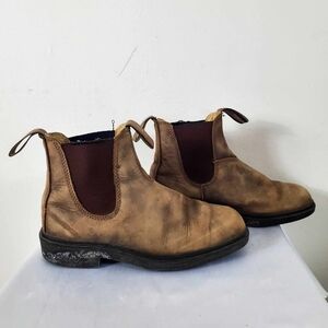 Blundstone Chelsea Boots Rustic Brown On Genuine Leather  W6